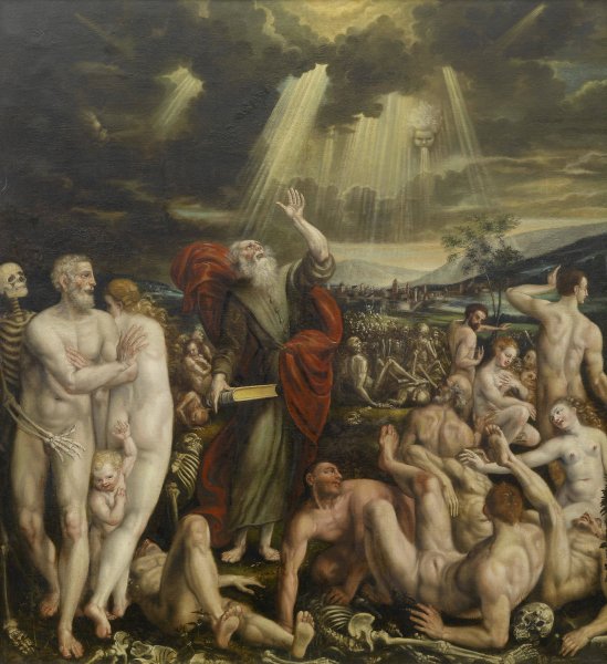 Main Product Photo of Vision Of The Prophet Ezekiel Painting by Quentin Massys