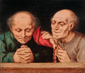Two Men At Prayer by Quentin Metsys Oil Painting