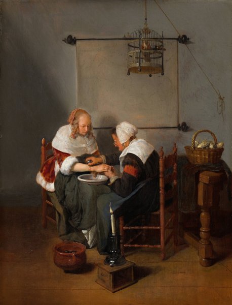 The Bloodletting  by Quirijn Van Brekelenkam - Hand-Painted Oil Painting Reproduction