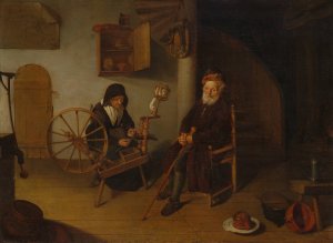 The Spinner by Quirijn Van Brekelenkam Oil Painting