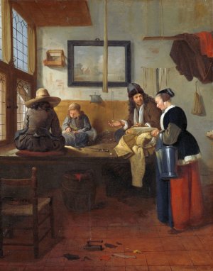 The Tailor's Workshop by Quirijn Van Brekelenkam Oil Painting