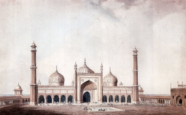 Main Product Photo of The Jama Masjid, Delhi Painting by R. A. Daniell