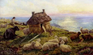 On The Cliffs, Picardy painting by R.A. Davis