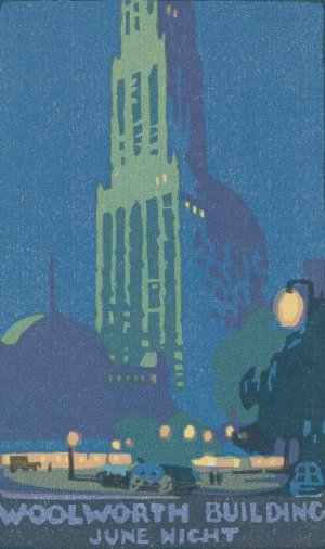 Woolworth Building June Night by Rachael Robinson Elmer Oil Painting