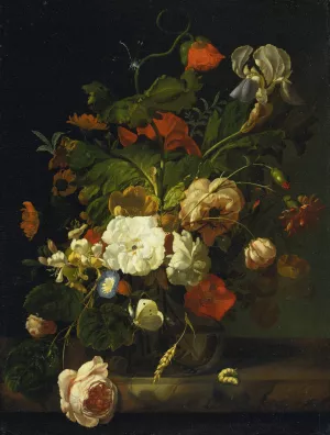 Still Life With Bouquet Of Flowers by Rachel Ruysch Oil Painting