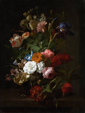 Vase with Flowers by Rachel Ruysch Oil Painting
