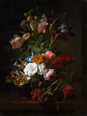 Vase with Flowers by Rachel Ruysch Oil Painting