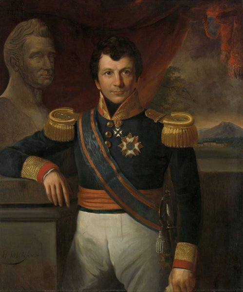 Portrait of Johannes, Graaf van den Bosch, Governor-General of the Dutch East Indies  by Raden Saleh - Hand-Painted Oil Painting Reproduction