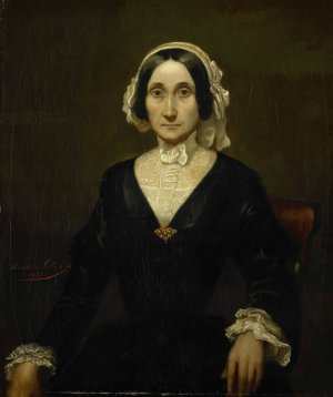 Portrait of Mrs. W.J.S. van Alphen, Baroness van Reede van Oudtshoorn by Raden Saleh Oil Painting