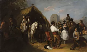 On the Outskirts of Seville by Rafael Benjumea Oil Painting