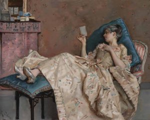 La Carta by Rafael De Ochoa Y Madrazo Oil Painting