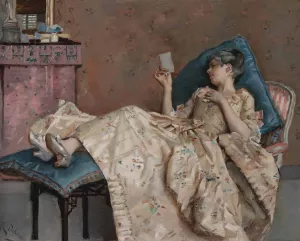 La Carta by Rafael De Ochoa Y Madrazo Oil Painting
