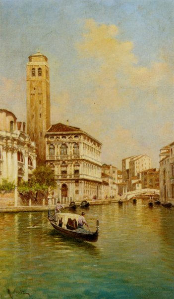 Main Product Photo of The Gondoliers Painting by Rafael Senet