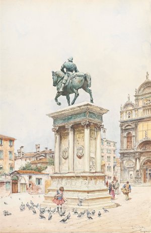 Campo San Zanipolo by Rafael Senet Y Perez Oil Painting