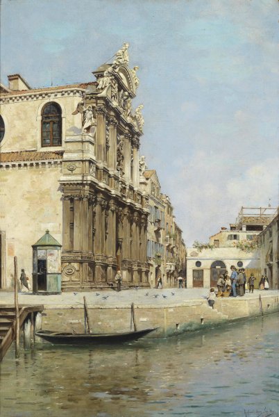 Santa Maria del Giglio by Rafael Senet Y Perez - Hand-Painted Oil Painting Reproduction