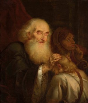 Isaac's Blessing by Rafal Hadziewicz Oil Painting