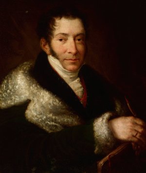 Portrait of Jozef Brodowski by Rafal Hadziewicz Oil Painting