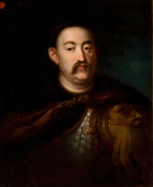 Portrait of King John III Sobieski by Rafal Hadziewicz Oil Painting