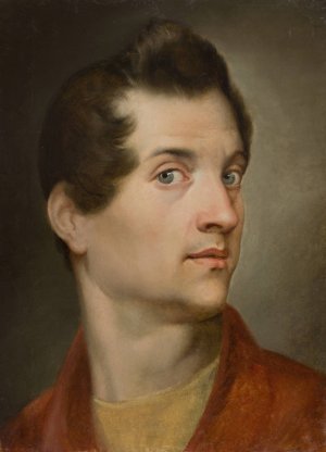 Self-Portrait by Rafal Hadziewicz Oil Painting