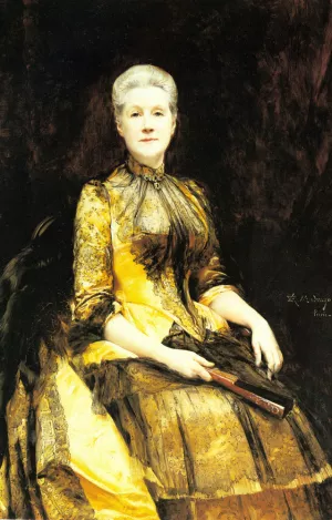 A Portrait of Mrs. James Leigh Coleman by Raimundo De Madrazo y Garreta Oil Painting