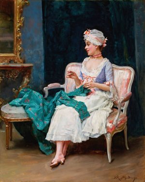 Aline by Raimundo De Madrazo y Garreta Oil Painting