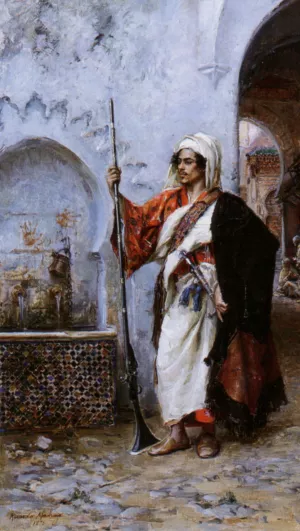 Arab Warrier by Raimundo De Madrazo y Garreta Oil Painting