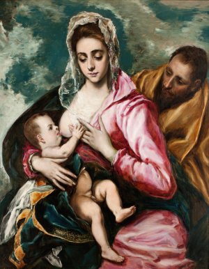 Holy Family by Raimundo De Madrazo y Garreta Oil Painting