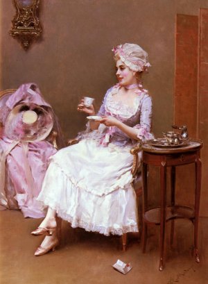 Hot Chocolate by Raimundo De Madrazo y Garreta Oil Painting