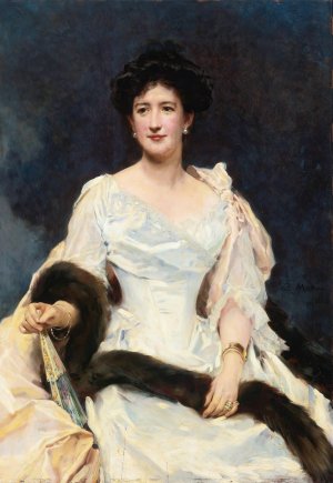 Portrait of A Lady by Raimundo De Madrazo y Garreta Oil Painting