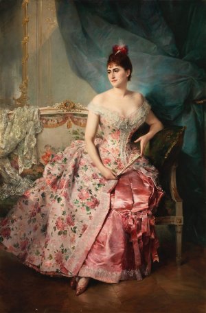 Portrait of a Lady by Raimundo De Madrazo y Garreta Oil Painting