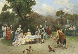 Princess In The Gardens Of Versailles by Raimundo De Madrazo y Garreta Oil Painting