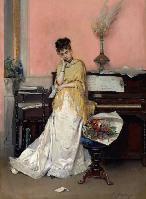 Reverie, The Letter by Raimundo De Madrazo y Garreta Oil Painting
