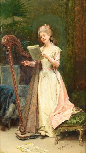 The rehearsal by Raimundo De Madrazo y Garreta Oil Painting