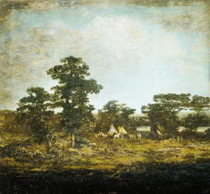 An Indian Encampment by Ralph Albert Blakelock Oil Painting
