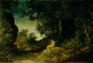 At Nature's Mirror by Ralph Albert Blakelock Oil Painting