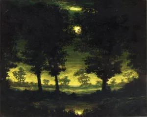 Enchanted Pool by Ralph Albert Blakelock - Oil Painting Reproduction