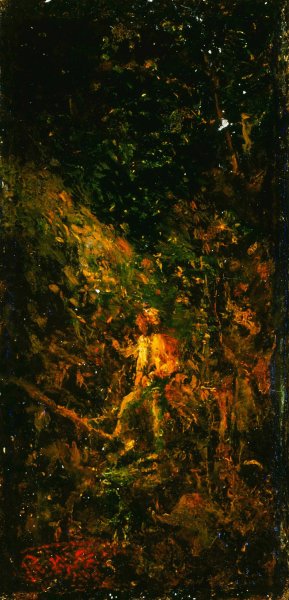 Figure in a Landscape Oil painting by Ralph Albert Blakelock