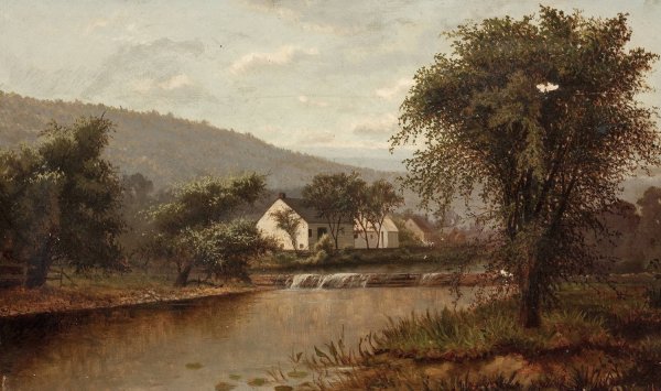 Main Product Photo of Hillside Landscape  Painting by Ralph Albert Blakelock