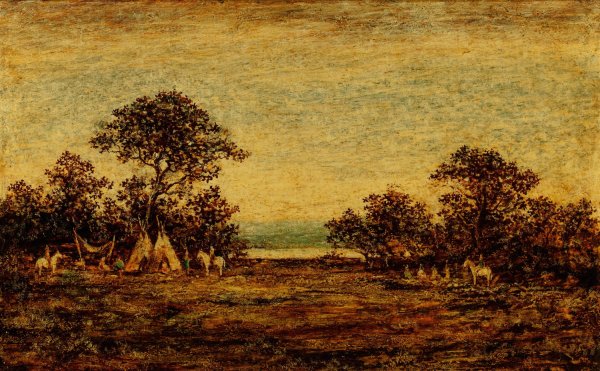 Main Product Photo of Indian Encampment Painting by Ralph Albert Blakelock
