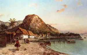Jamaican Coastal Scene by Ralph Albert Blakelock - Oil Painting Reproduction