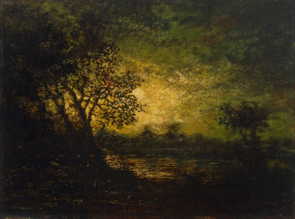Main Product Photo of Moonlight  Painting by Ralph Albert Blakelock