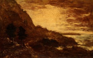 Sunset, Navarro Ridge, California Coast by Ralph Albert Blakelock Oil Painting