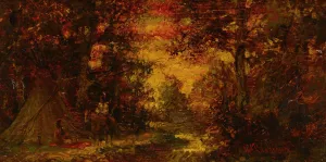 Teepee At Sunset by Ralph Albert Blakelock Oil Painting