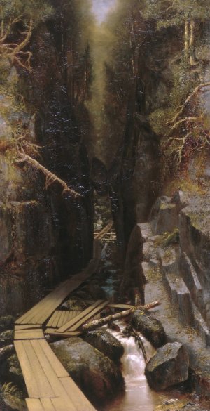 The Boulder and the Flume by Ralph Albert Blakelock Oil Painting