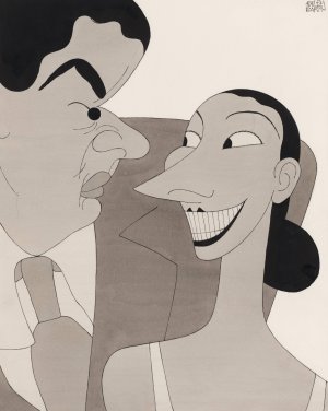Alfred Lunt and Lynn Fontanne by Ralph Barton Oil Painting