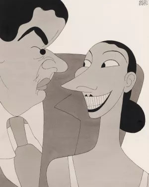 Alfred Lunt and Lynn Fontanne Oil painting by Ralph Barton