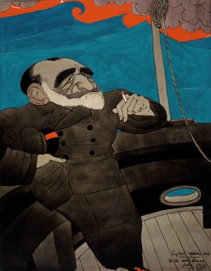 Joseph Conrad by Ralph Barton Oil Painting