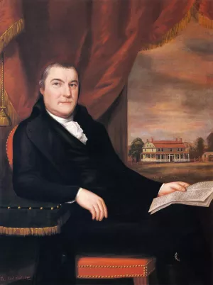 Captain Elijah Dewey Oil painting by Ralph Earl