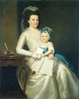 Lady Williams and Child by Ralph Earl Oil Painting