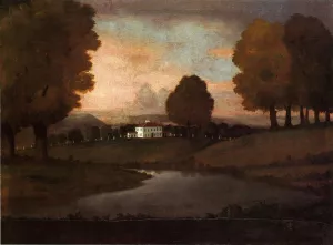 Landscape of the Ruggles Homestead by Ralph Earl - Oil Painting Reproduction
